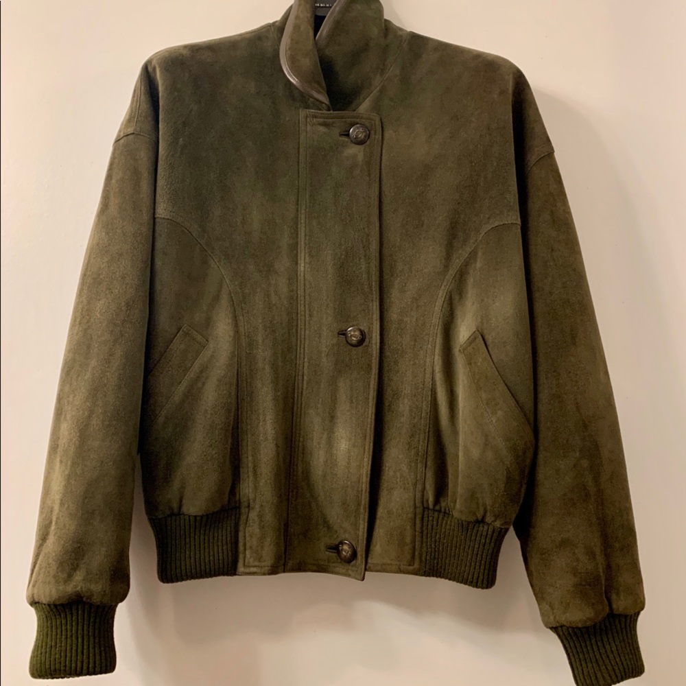Luxurious Gucci suede bomber jacket